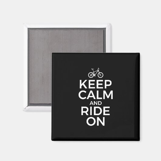 Mountain Biking, Mountain Biker, Keep Calm And Rid Magnet (Vorderseite/Rückseite)