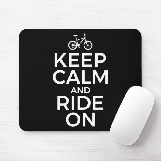 Mountain Biking, Mountain Biker, Keep Calm And Rid Mousepad (Mit Mouse)