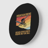 mountain biking mountainbike mtb offroad große wanduhr (Winkel)