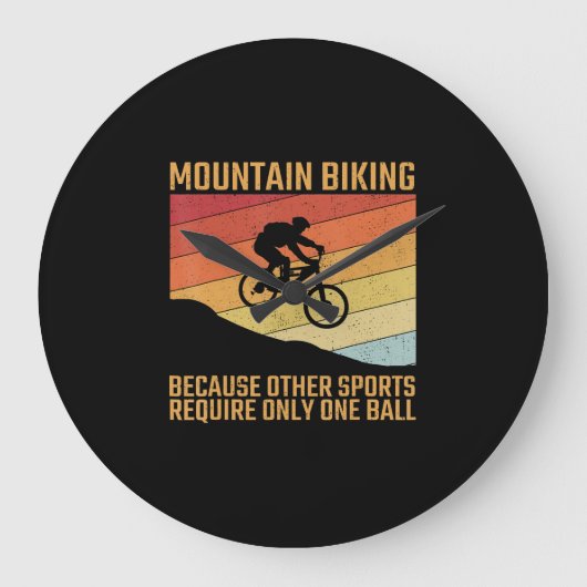 mountain biking mountainbike mtb offroad große wanduhr (Vorderseite)
