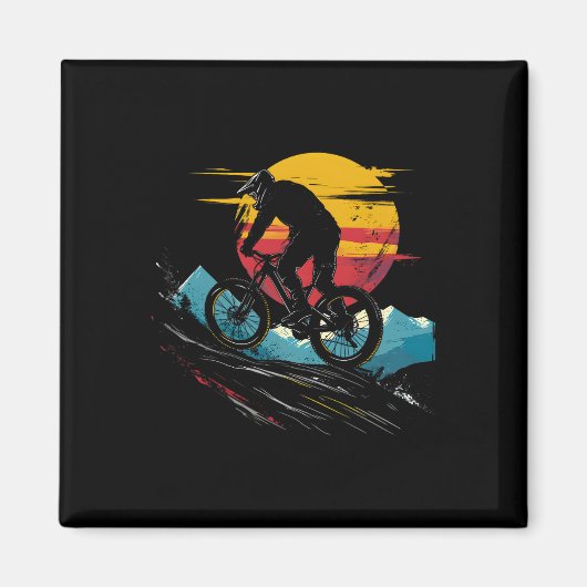 Mountain Biking Portrait Outdoor Sports _1 Magnet (Vorne)