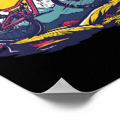 Mountain Biking Portrait  Poster (Ecke)