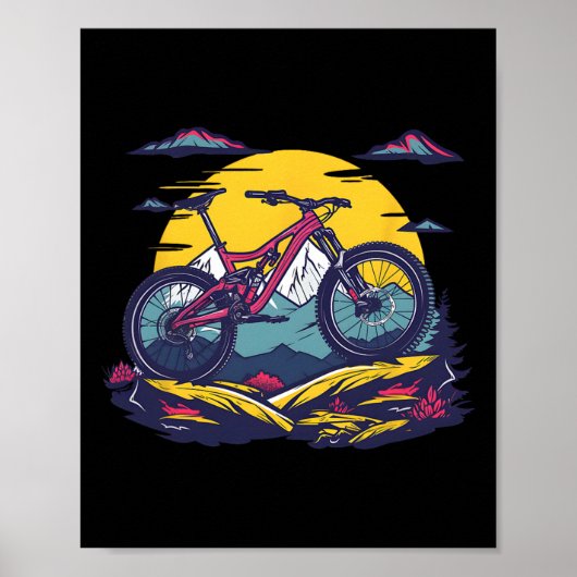 Mountain Biking Portrait  Poster (Vorne)