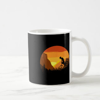 Mountain Biking Retro Sunset Trail Rider  Kaffeetasse