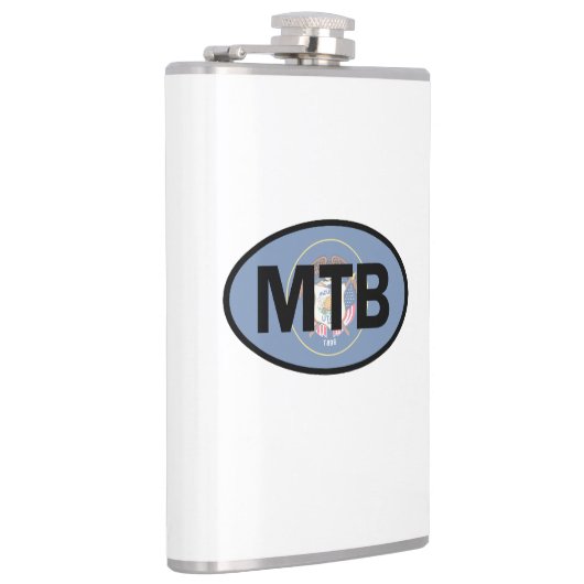 Mountain Biking Utah Flag Flachmann (Rechts)