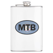 Mountain Biking Utah Flag Flachmann (Vorderseite)