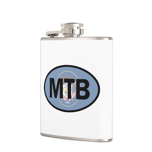 Mountain Biking Utah Flag Flachmann (Links)