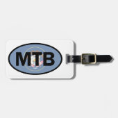 Mountain Biking Utah Flag Gepäckanhänger (Vorderseite horizontal)