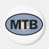 Mountain Biking Utah Flag Magnet (Vorne)