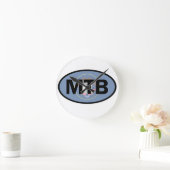 Mountain Biking Utah Flag Runde Wanduhr (Zuhause)