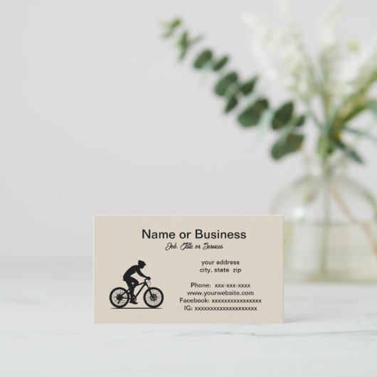 Mountain biking visitenkarte (Stehend Vorderseite)