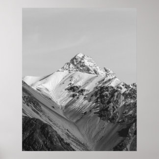 Mountain Black and White Fotografy Poster