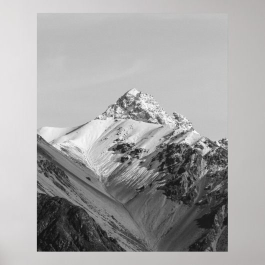 Mountain Black and White Fotografy Poster (Vorne)