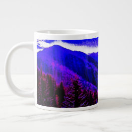 Mountain Blue Majestät Abstrakt Coffee Cup Jumbo-Tasse
