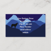 Mountain Blue Wolf 2 Side Business Card Visitenkarte (Vorderseite)