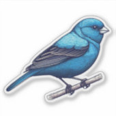 Mountain Bluebird Custom Cut Vinyl Sticker (Vorderseite)