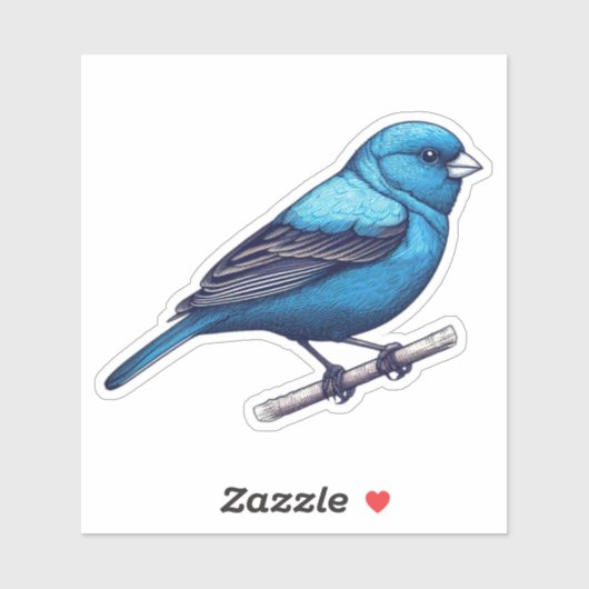 Mountain Bluebird Custom Cut Vinyl Sticker (Blatt)