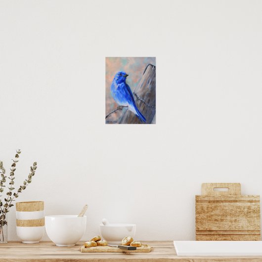 Mountain Bluebird Fine Art Poster (Küche)
