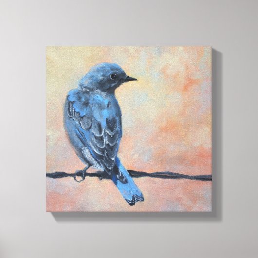 Mountain Bluebird Kunstgewerbe Canvas Leinwanddruck (Vorderseite)
