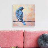 Mountain Bluebird Kunstgewerbe Canvas Leinwanddruck (Insitu (Wohnzimmer))