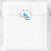 Mountain Bluebird Runder Aufkleber (Tasche)