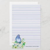 Mountain Bluebird Staat Bird of Idaho Blue Lined Briefpapier (Vorne/Hinten)