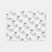 Mountain Bluebirds auf der Zweigstelle Sakura Fleecedecke (Vorderseite (Horizontal))