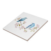 Mountain Bluebirds auf der Zweigstelle Sakura Fliese (Seite)