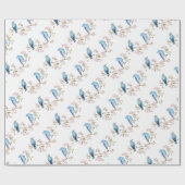 Mountain Bluebirds auf der Zweigstelle Sakura Geschenkpapier (Flach)