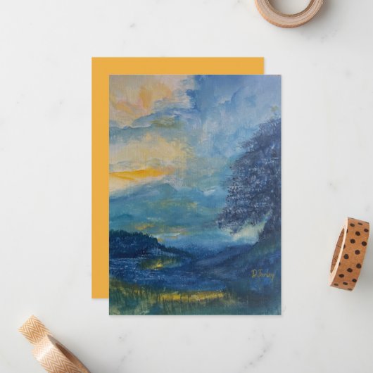 Mountain Blues \Flat Note Card Mitteilungskarte (Vorderseite/Rückseite Beispiel)