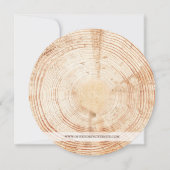 Mountain Boho Forest Wood Rustic Wedding Einladung (Rückseite)
