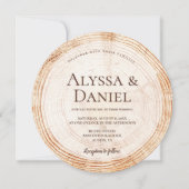 Mountain Boho Forest Wood Rustic Wedding Einladung (Vorderseite)