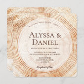 Mountain Boho Wood Rustic Wedding Einladung (Vorne/Hinten)