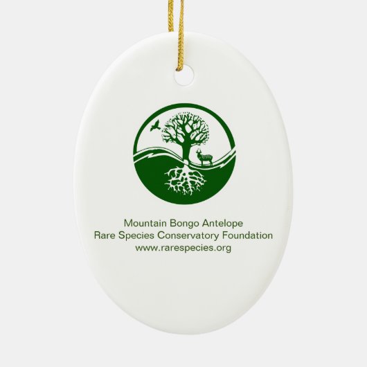 Mountain Bongo Antelope Keramik Ornament (Hinten)