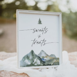 Mountain Boy Baby Dusche Süßigkeiten und Leckereie Poster