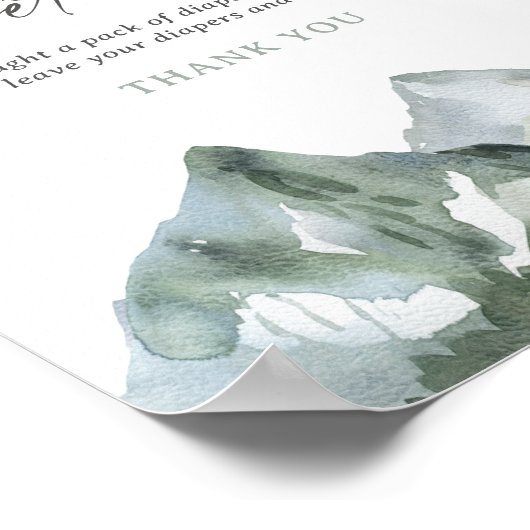 Mountain Boy Baby Dusche Windel Raffle Schild (Ecke)