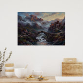 Mountain Bridge Heimkehr-Geist-Plakat Poster (Küche)
