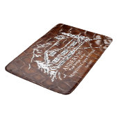 Mountain Cabin Faux Crocodile Leather Doormat Badematte (Schrägansicht)
