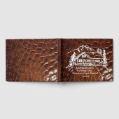 Mountain Cabin Faux Crocodile Leather Doormat Gästebuch (Voll)