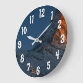 Mountain Cabin Große Wanduhr (Winkel)