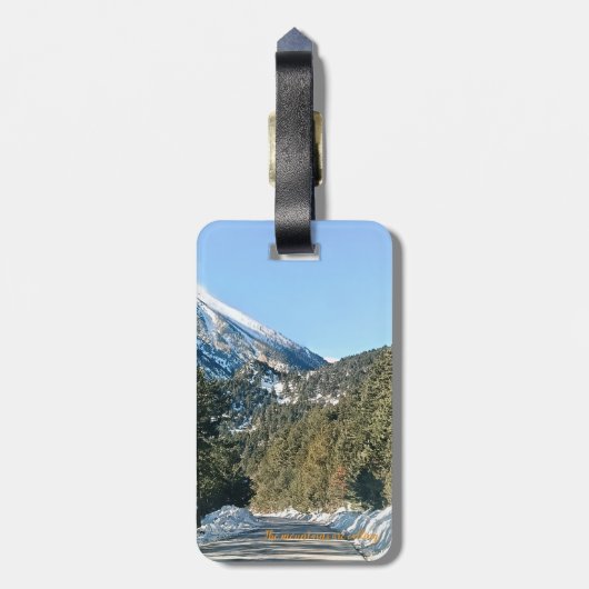 Mountain Calling Luggage Tag Gepäckanhänger (Rückseite vertikal)