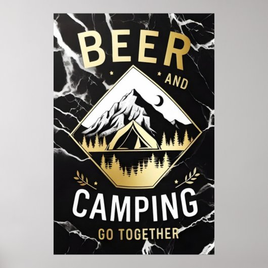 Mountain Camping & Beer Poster (Vorne)
