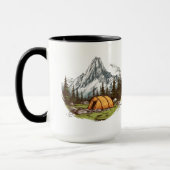 Mountain Camping Scene Nature Tasse (Links)