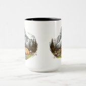Mountain Camping Scene Nature Tasse (Zentrum)