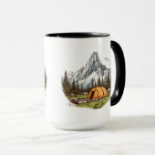 Mountain Camping Scene Nature Tasse (VorderseiteRechts)