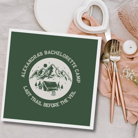 Mountain Camping Weekend Bachelorette Serviette