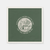 Mountain Camping Weekend Bachelorette Serviette (Vorderseite)