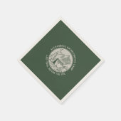 Mountain Camping Weekend Bachelorette Serviette (Ecke)