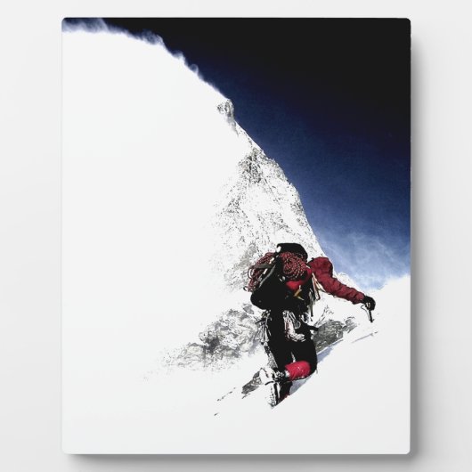 Mountain Climber Extreme Sports Fotoplatte (Vorderseite)