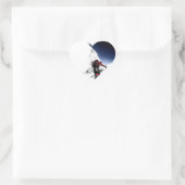 Mountain Climber Extreme Sports Herz-Aufkleber (Tasche)